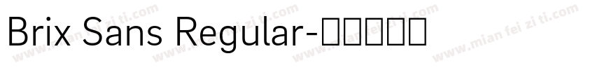 Brix Sans Regular字体转换